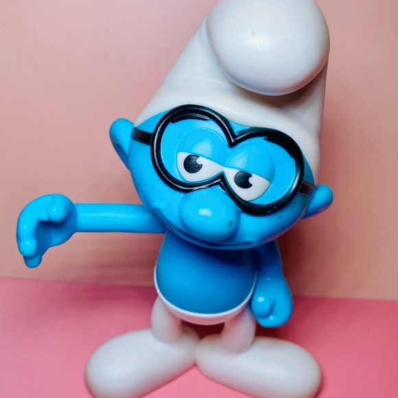 2017 Burger King Kids Meal Toy Smurfs The Lost Village Brainy Smurf - Picture 4 of 4